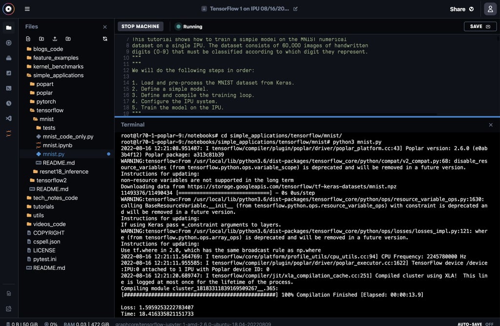 Graphcore Paperspace getting started 11_updated